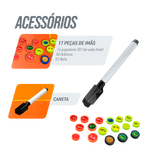 Quadro tático magnético de alumínio com acessórios 45x30 Pista e Campo - Voleibol