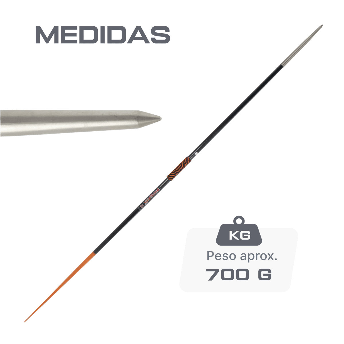 Dardo de atletismo de fibra de carbono 700g WA-IAAF Sportland