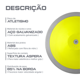 Disco de atletismo de aço e ABS 1,75kg Powered by CBAt