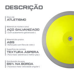 Disco de atletismo de aço e ABS 1,75kg Powered by CBAt