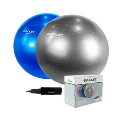 Bola Suíça Gym Ball 55cm Anti Estouro Envolst - Cinza