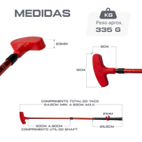 Taco de minigolfe retrátil 50 a 90cm em alumínio Neofun - Vermelho