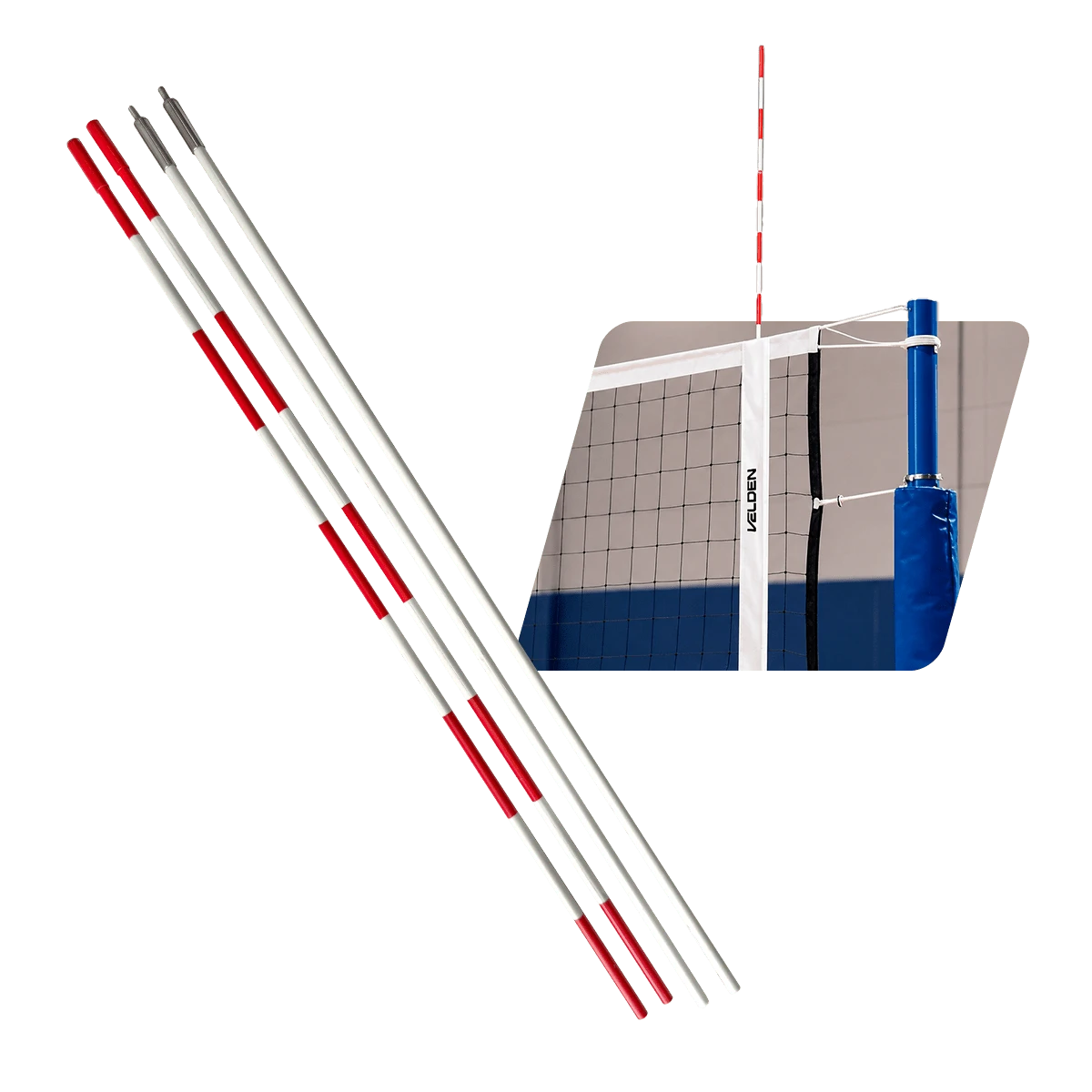 Antenas oficiais de voleibol de fibra de vidro rosqueáveis Velden