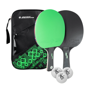 Kit Intermediário Tênis de Mesa Giant Dragon Sportive Aprovadas ITTF 3 Bolas e Bolsa
