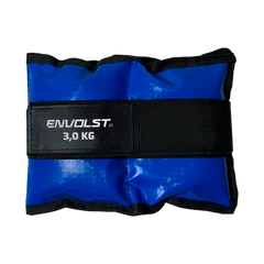 Tornozeleira caneleira em vinilona azul profissional 3kg Envolst - par