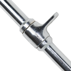 Puxador Barra Reta 50cm Pulley Cromado Maciço com Giro Envolst