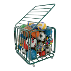 Carrinho guarda volumes de aço para transporte e armazenagem de bolas Pista e Campo