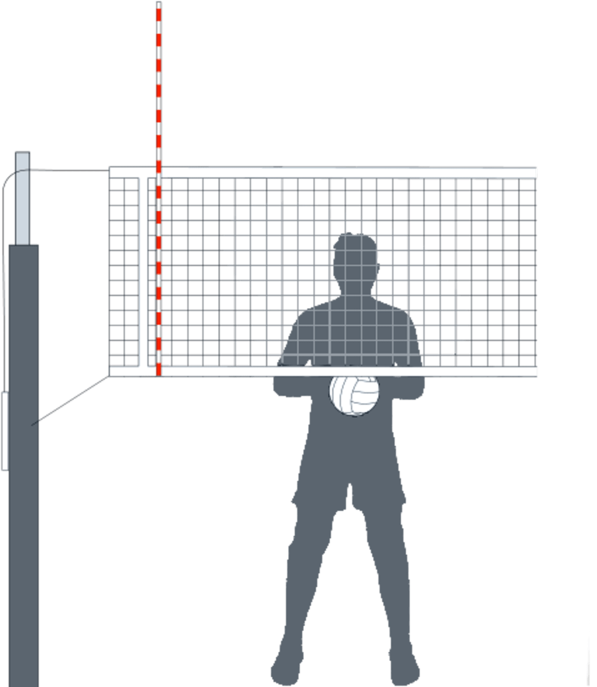 Antenas (par) de voleibol de fibra de vidro Velden