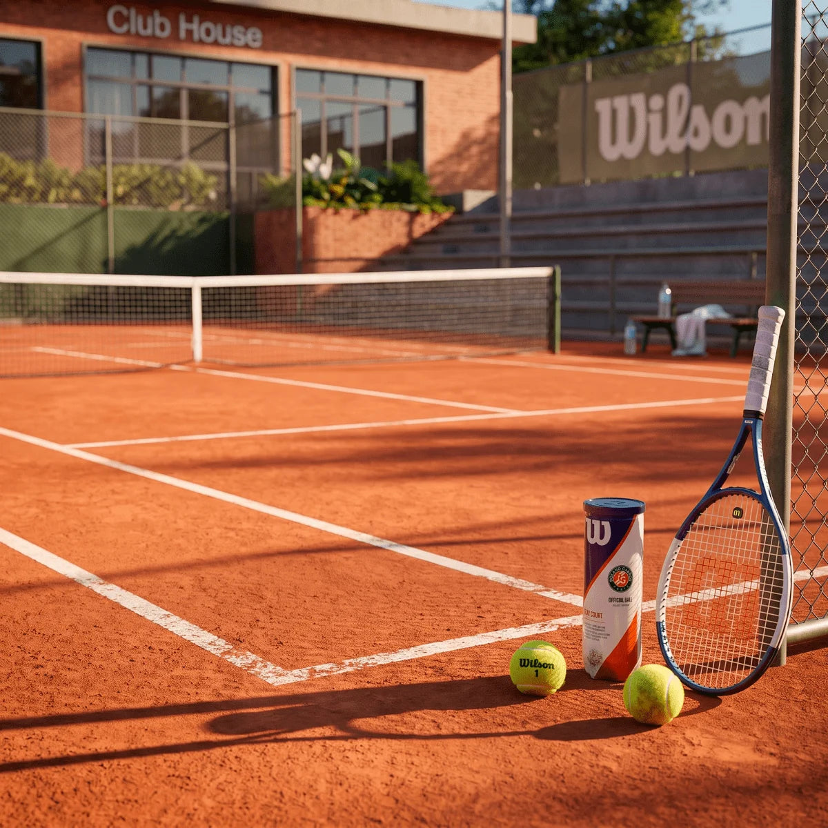 Bolinha/bola de tênis de campo Roland Garros Wilson - tubo com 3 und