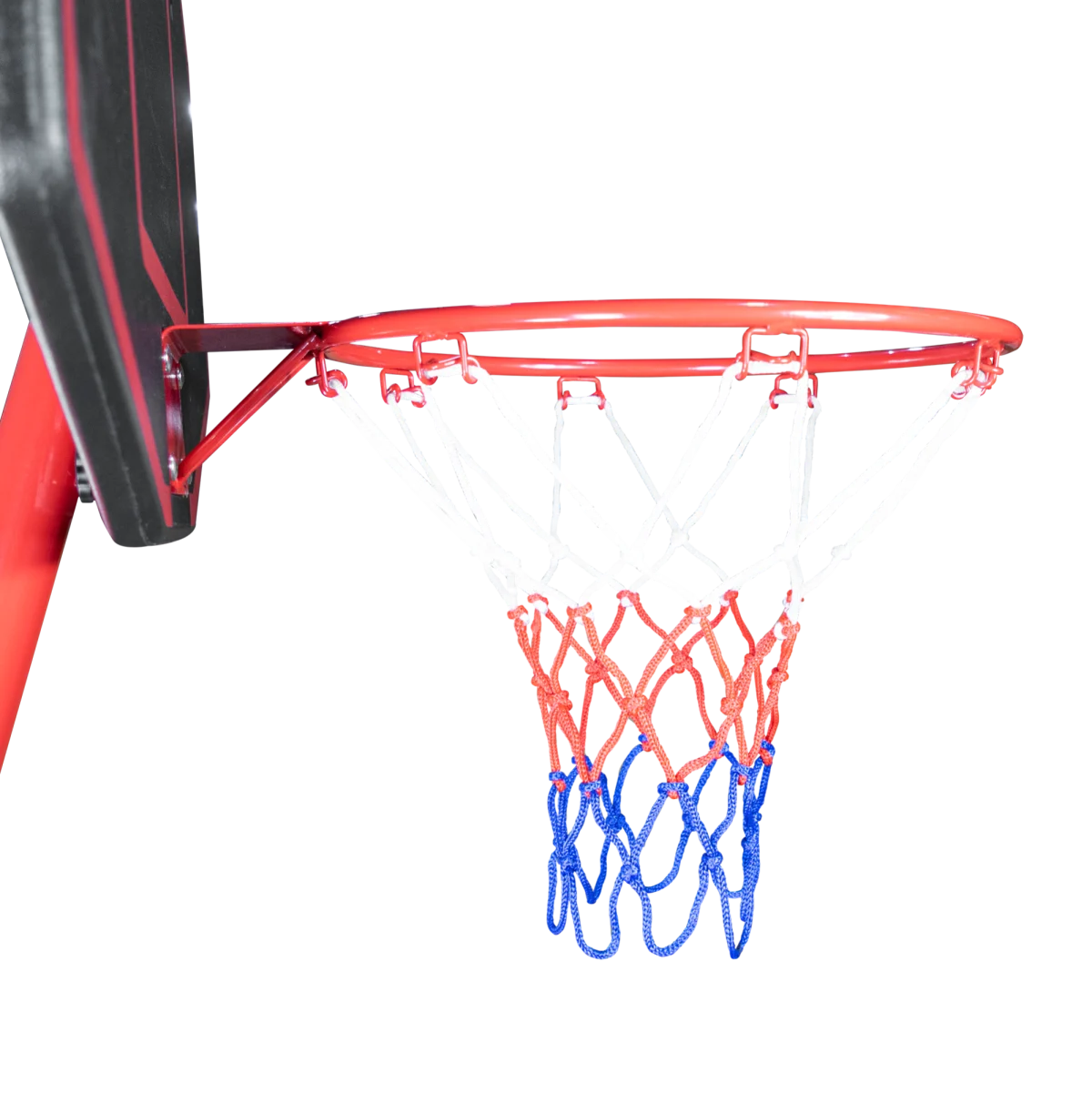 Tabela de basquete infantil móvel com poste, quadro plástico e aro Pista e Campo
