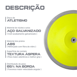 Disco de atletismo de aço e ABS 1Kg Powered by CBAt