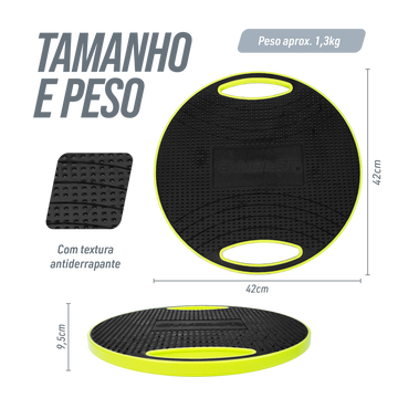 Disco de Equilíbrio Rígido Profissional com alças Envolst
