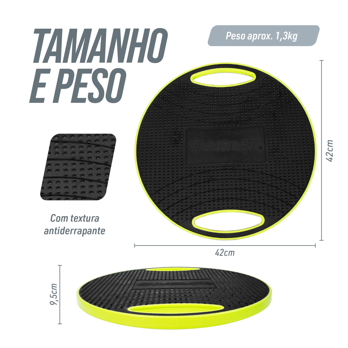 Disco de Equilíbrio Rígido com Pegada Profissional Envolst
