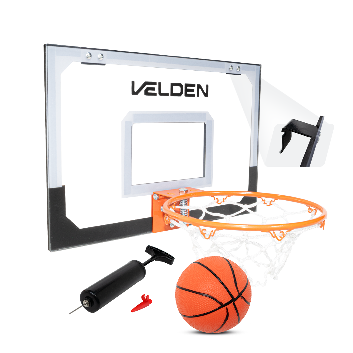 Mini Tabela de Basquete 45x30cm para Porta ou Parede Velden