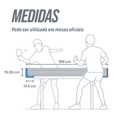 Kit Rede de Tênis de Mesa Giant Dragon - Suporte Rosqueável e Régua