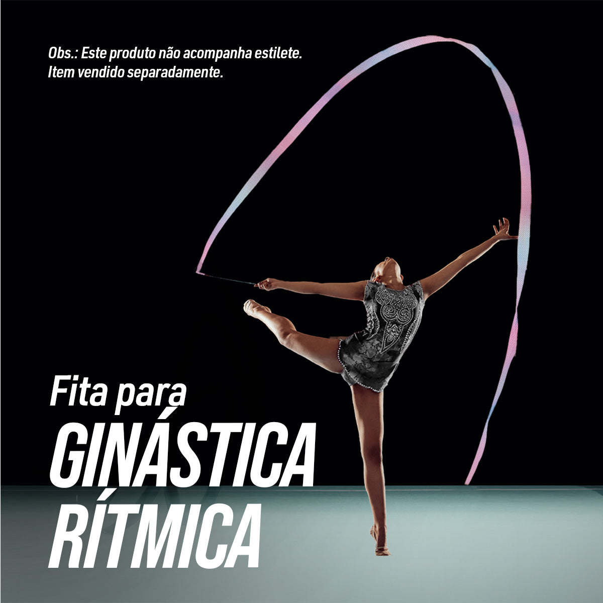 Fita 5m x 5cm de Ginástica Rítmica Profissional Gracios