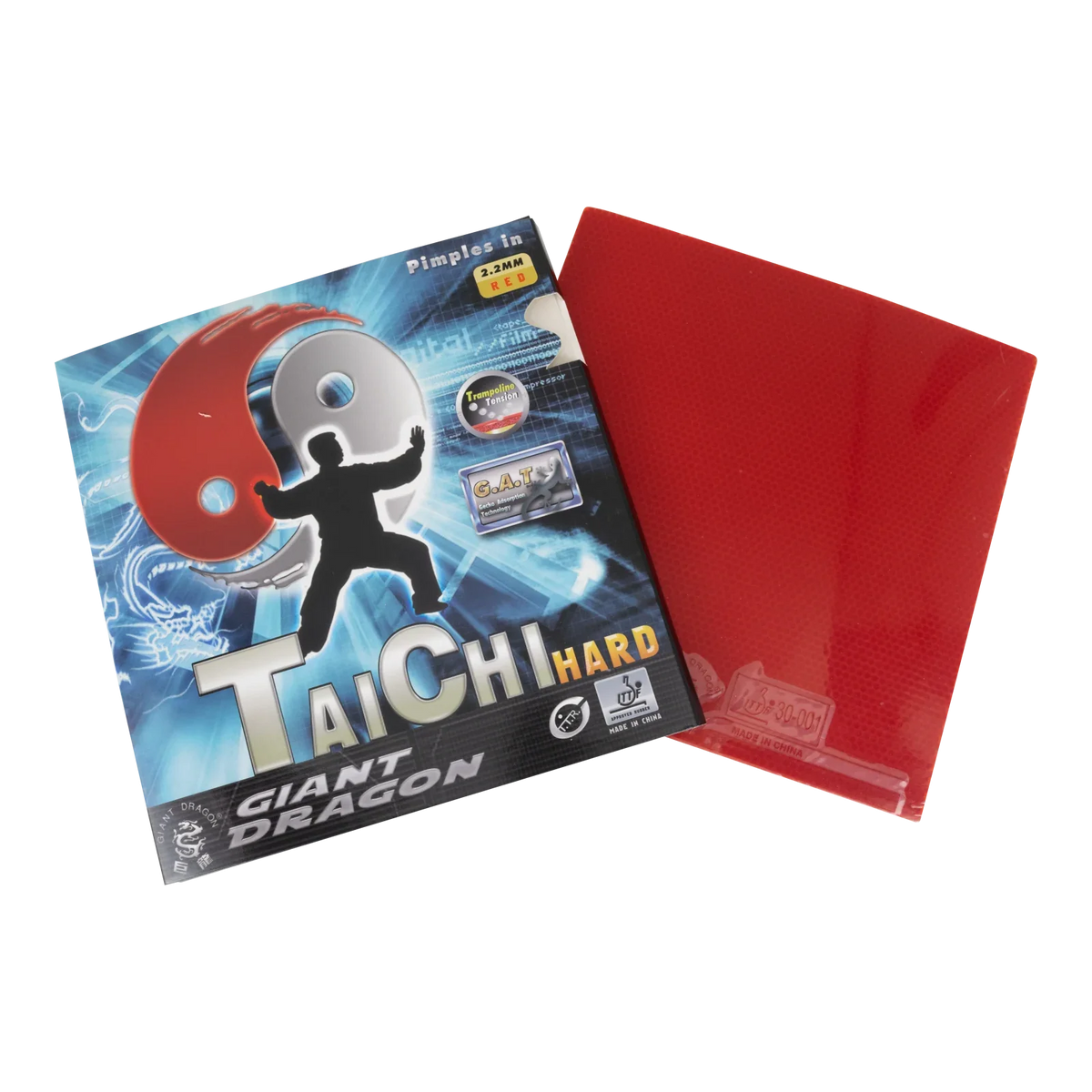 Borracha Taichi Giant Dragon Aprovada ITTF Preta e Vermelha