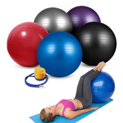 Bola de Pilates Gym Ball 45cm Antiestouro com Bomba Pista e Campo