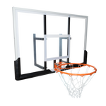 Tabela de basquete de parede quadro transparente de 120x80cm com aro e rede Velden