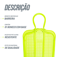 Boneco barreira para treinamento de falta no futebol com base Pista e Campo