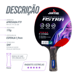 Raquete de Tênis de Mesa Jintai Astra — Alta Performance Aprovada pela ITTF