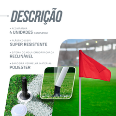 Bandeiras de Escanteio Oficial 4un Reclinável 1,50m para Futebol de Campo Velden