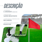 Bandeirola de escanteio oficial de futebol de campo reclinável premium Pista e Campo - cnj com 4 und