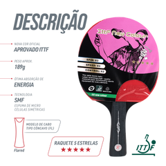 Raquete Tênis de Mesa Commander Giant Dragon 5 Estrelas ITTF