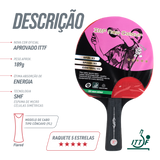 Raquete Tênis de Mesa Commander Giant Dragon 5 Estrelas ITTF