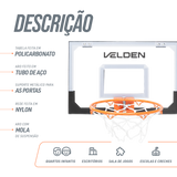 Mini tabela de basquete 45x30 cm para porta ou parede Velden