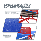 Mesa de tênis de mesa outdoor de fibra de vidro Pista e Campo