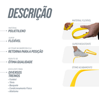 Barreirinha de Agilidade 15cm Plástico Flexível Velden