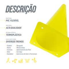Cone Flexível 30cm para Treino Esportivo Velden - Unidade