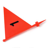 Bandeirolas numeradas plásticas multiuso Pista e Campo - cnj com 10 und (1-10)