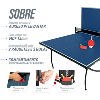 Mesa Tênis De Mesa Com Paredão MDF 15mm Giant Dragon