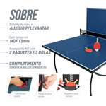 Mesa Tênis De Mesa Com Paredão MDF 15mm Giant Dragon