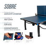 Mesa Tênis de Mesa Dobrável Azul Giant Dragon