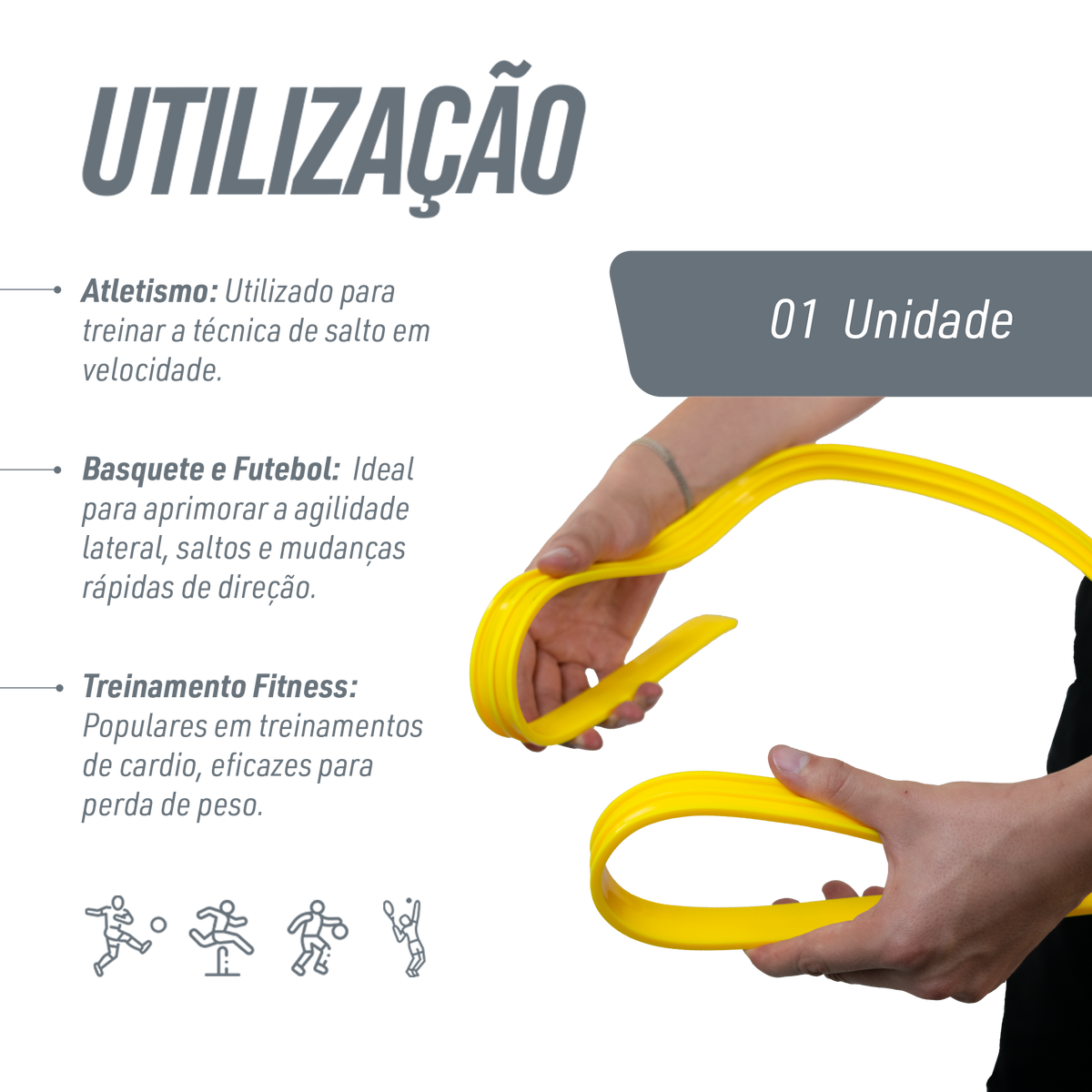 Barreirinha de Agilidade 15cm Plástico Flexível Velden