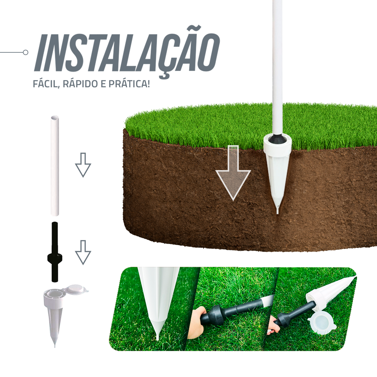 Bandeiras de Escanteio Oficial 4un Reclinável 1,50m para Futebol de Campo Velden