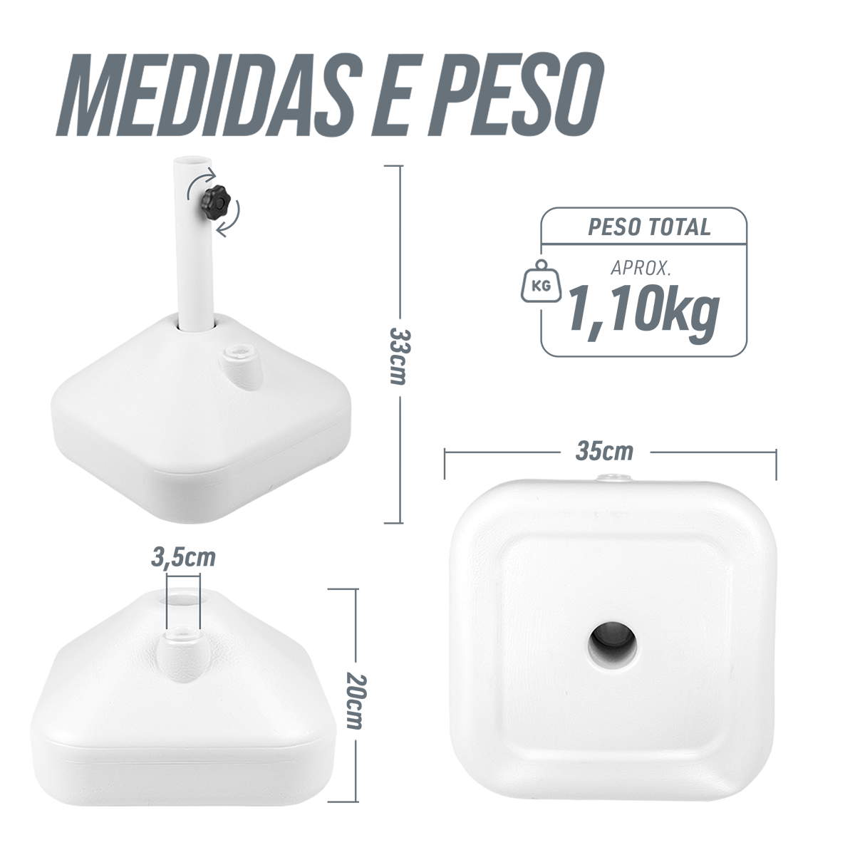 Base para Guarda-Sol e Ombrelone Himbra