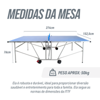 Mesa de Tênis de Mesa ACM Outdoor Dobrável Jintai