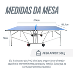 Mesa de Tênis de Mesa ACM Outdoor Dobrável Jintai