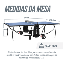 Mesa Tênis De Mesa Com Paredão MDF 15mm Giant Dragon