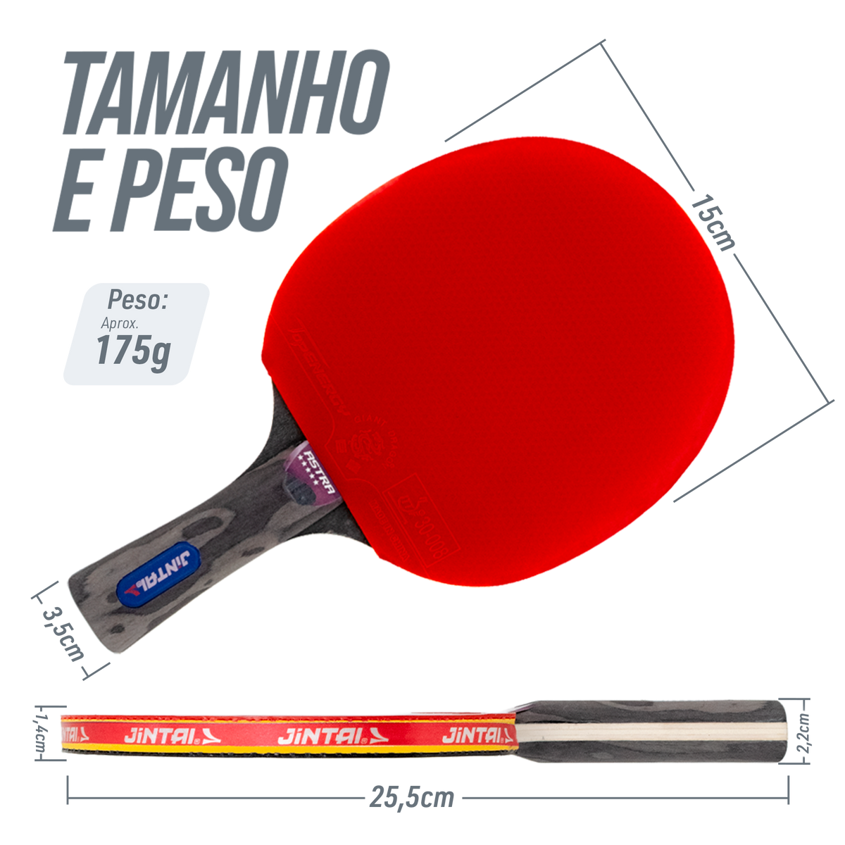 Raquete de Tênis de Mesa Jintai Astra — Alta Performance Aprovada pela ITTF