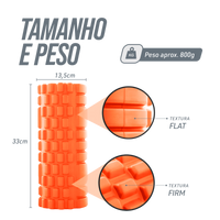 Rolo massagem foam liberação miofascial yoga e pilates Pista e Campo