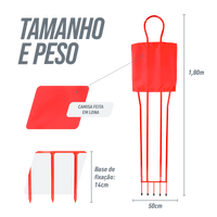 Boneco barreira para treinamento de falta no futebol 1m80 Pista e Campo