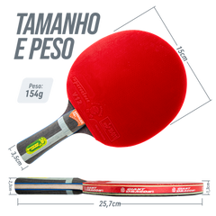 Raquete de Tênis de Mesa Giant Dragon Superveloce 7 Estrelas