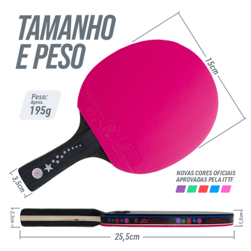 Raquete de Tênis de Mesa Superveloce v12 4 Estrelas Giant Dragon