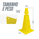 Cone Furado 38cm para Treino Esportivo Velden - Unidade