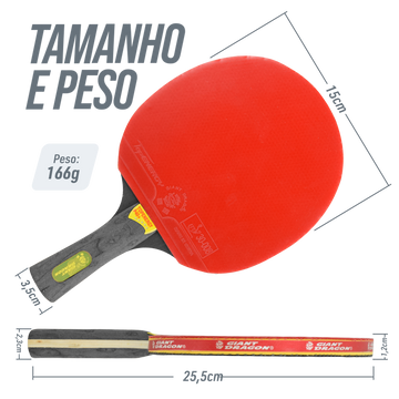 Raquete de Tênis de Mesa Giant Dragon TopEnergy 5 Estrelas